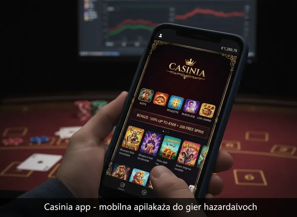 Casinia app - mobilna aplikacja do gier hazardowych